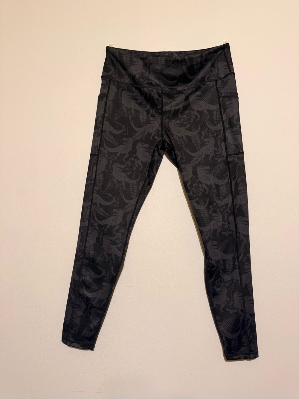 Constantly Varied Gear Black Dinosaur Jacquard Leggings
